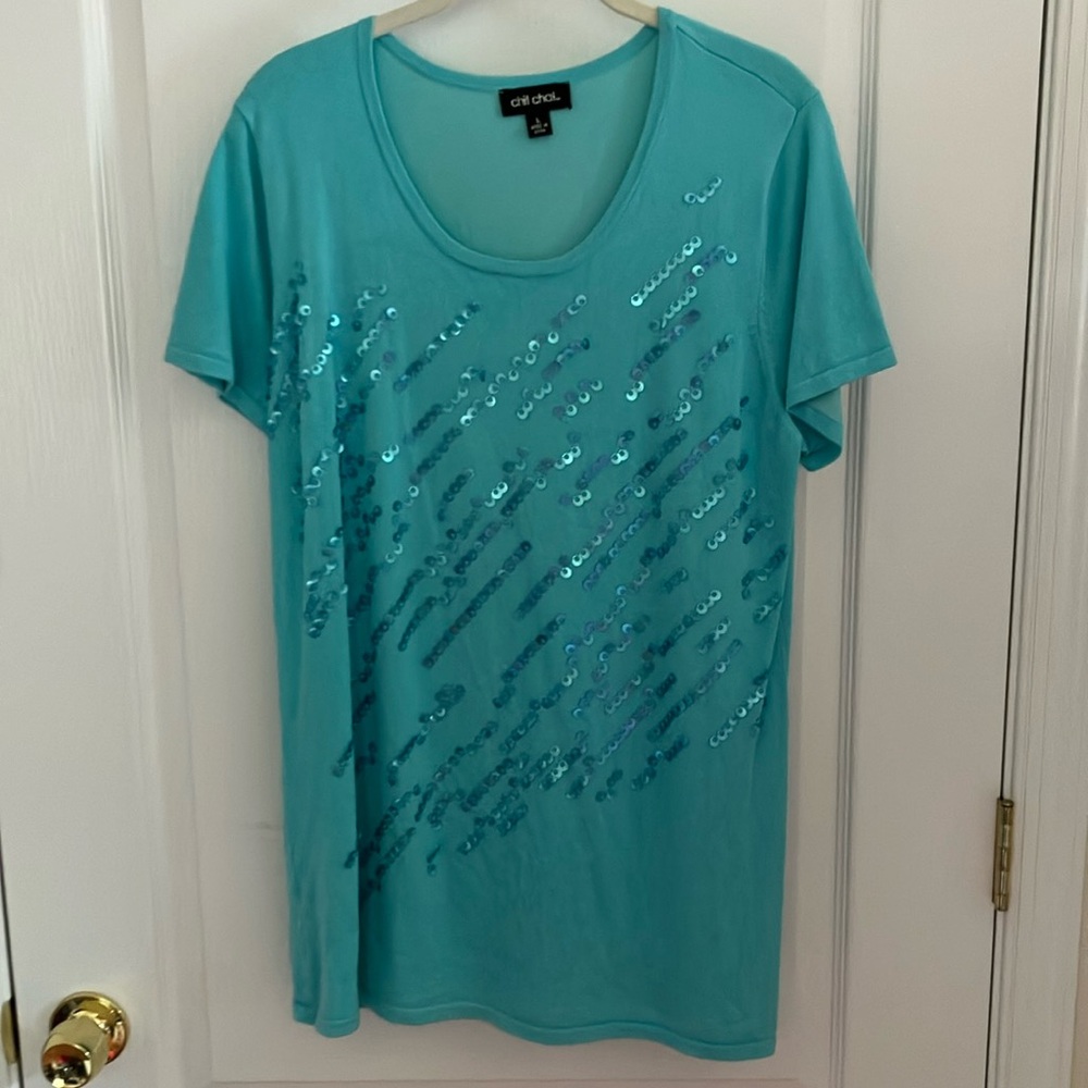 Sequined sweater tunic size 14